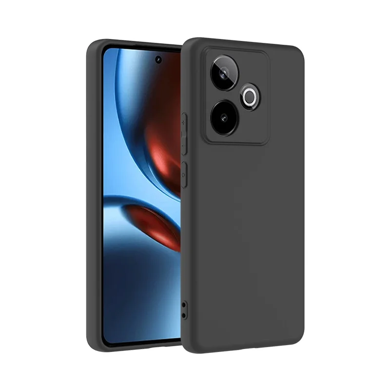 Untuk Realme GT 7 Casing TPU Lembut Ramping Hitam Matte Casing Pelindung untuk Realme GT7 Global RMX5061 Casing Silikon Penutup Ponsel RealmeGT7