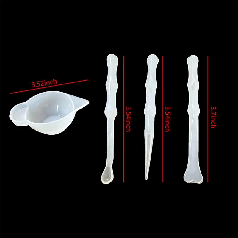 23 قطعة كوب صب السيليكون موزع وعاء خلط قياس صغير مع ملعقة اثارة عصا الحلي اكسسوارات الأدوات A62X