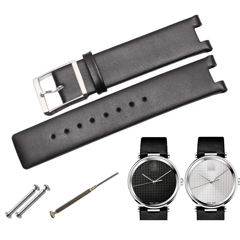 Watch Band for CK K1S21120/K1S21102/KIS21100 Genuine Leather for Calvin Klein Dedicated Concave Interface  Strap 20mm Women