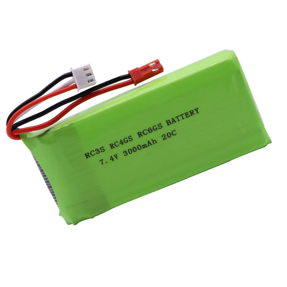 Upgrade Li-Polymer 2800mah to 3000mah 2S 7.4V 3000mah 20C Lipo Battery For Radiolink RC3S RC4GS RC6GS Transmitter toys accessory