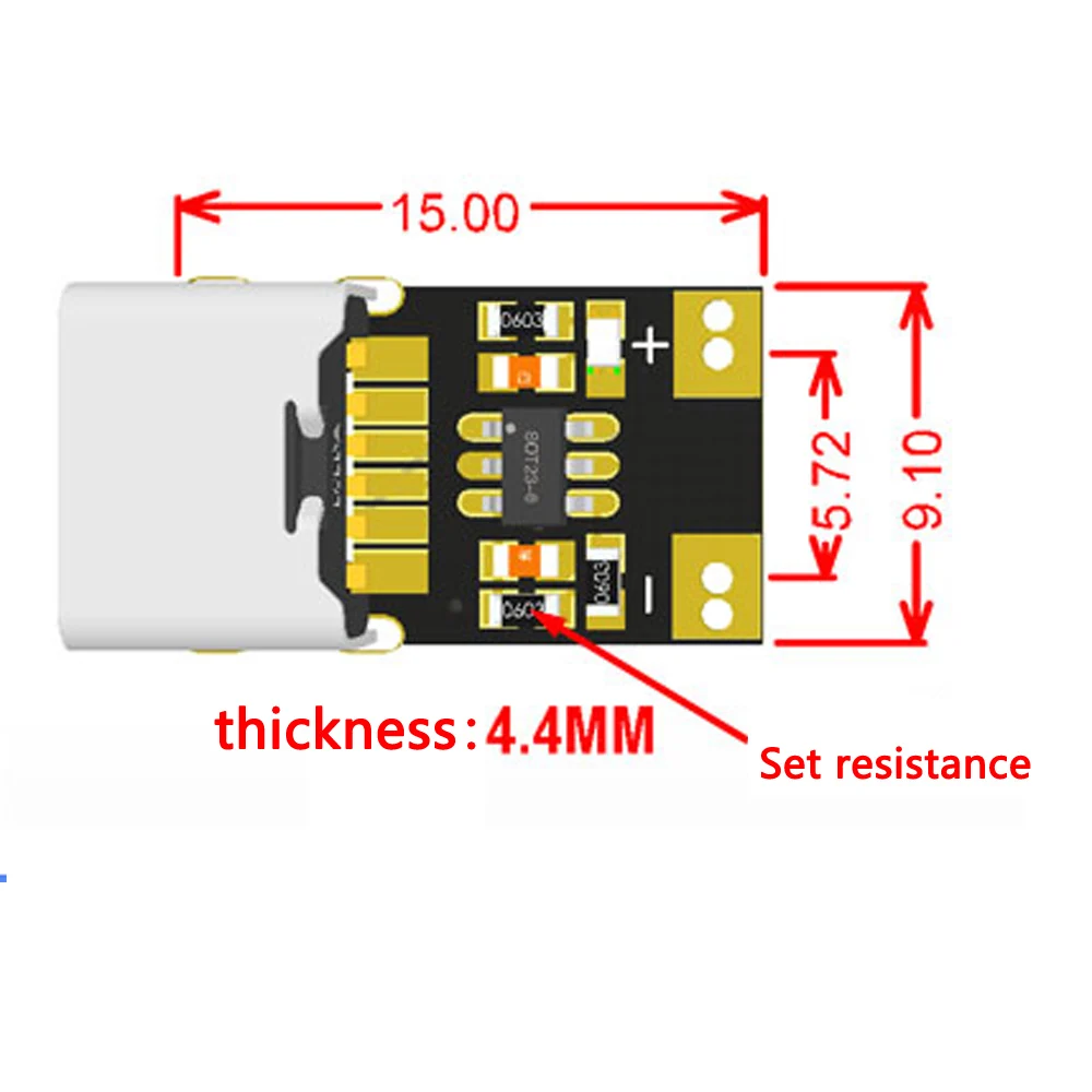 1set 1pcs PD 2 3.0 LDE Fast Charge PD/QC PD decoy module 9V 12V 15V 20V DC trigger cable USB Type-C Male QC4 charge connector