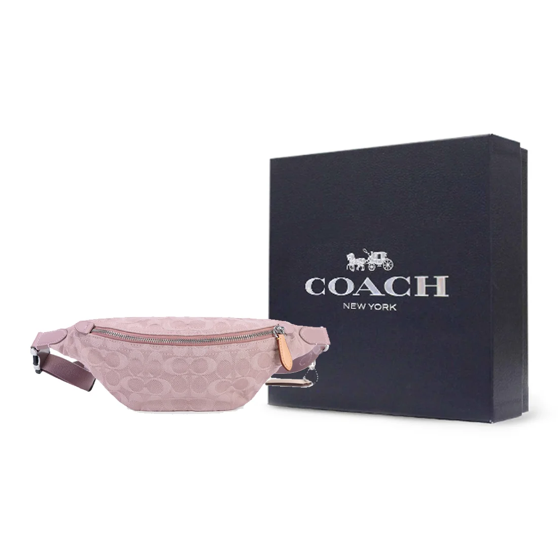 COACH Charter Fabric Sling Bag, Fanny Pack Large Women's Purple CJ825-MBS