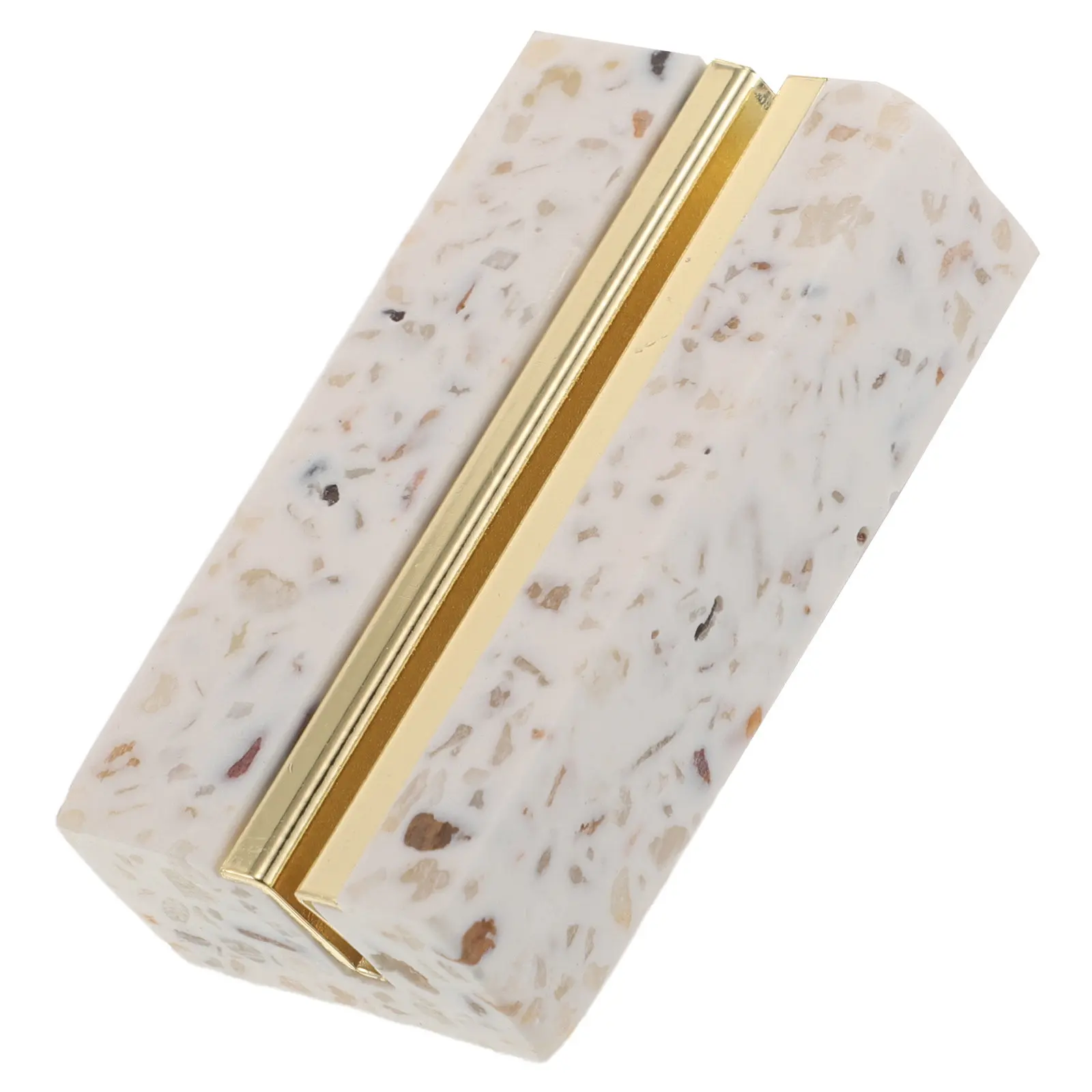 Marble Pattern Business Card Sand Resin Metal Table Sign Holder Restaurant Menu Holder Retail Price Tags Tabletop Display Rack