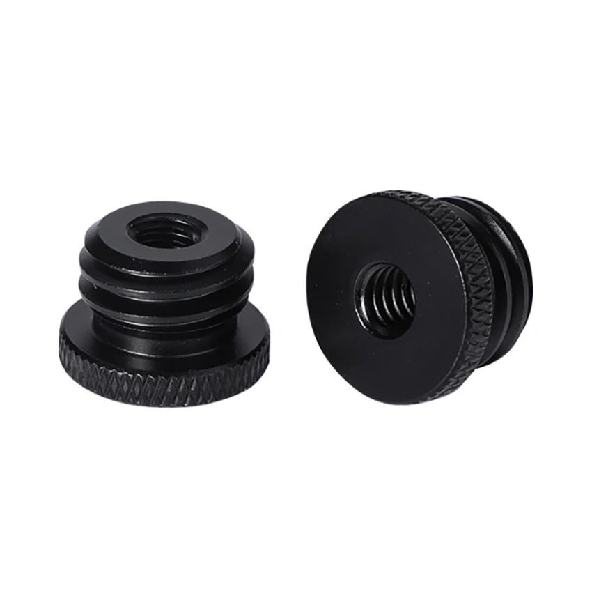 Black 5/8 Inch Male to 1/4 Inch Female Threaded Screw Adapter for Tripod Laser Level Adapter， 1/4 to 5/8 Screw Tripod Adapter