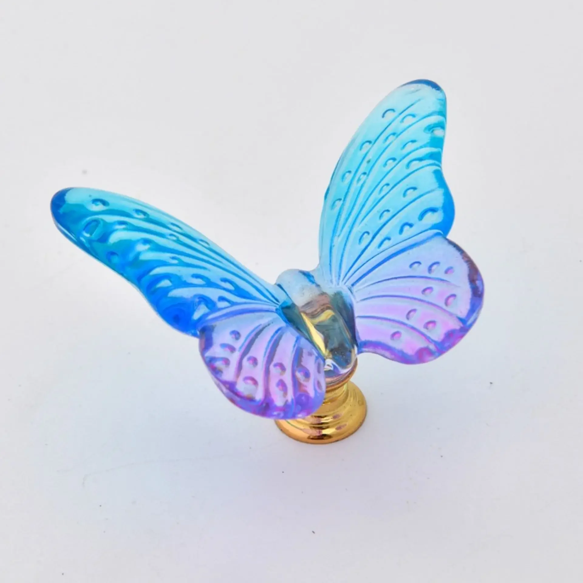 Crystal Butterfly Dresser Pulls Handle Cabinet Door Furniture Wardrobe Kitchen Wardrobe Children Girls Bedroom 8Pcs/set