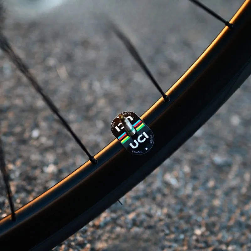 مجموعة واحدة من ملصقات "UCI Cycling Federation" - شارات أصلية بشعار Org لركوب الدراجات للدراجات وأجهزة الكمبيوتر المحمولة وديكور عشاق ركوب الدراجات على الطرق #5