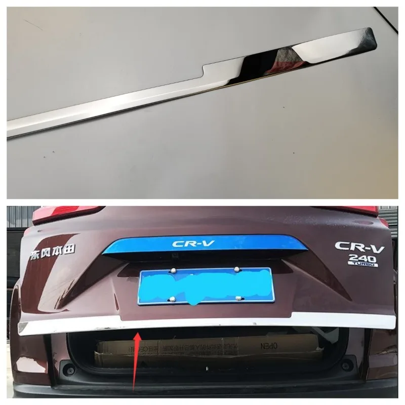 

For Honda CRV 2017 2018 2019 2020 2021 2022 Rear Boot Door Trunk Cover Trim Tailgate Garnish Molding Strip Car Accessories