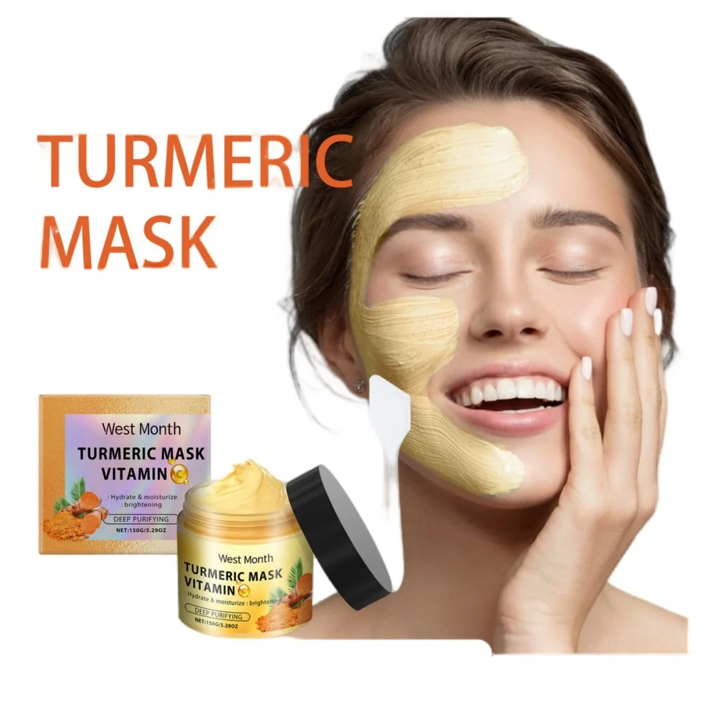 

Vitamin C Exfoliating facial mask Turmeric Cleansing Shrinking Pore Moisturizing Cream Reduces Dark Clay facial mask
