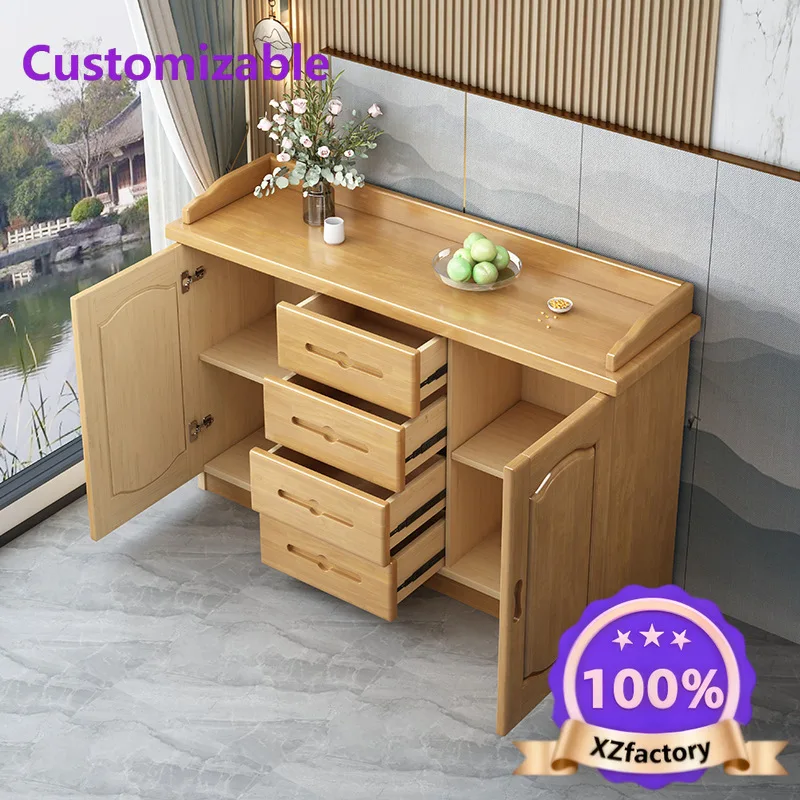 Directo de Fábrica 2026, Mueble Auxiliar de Comedor de Madera Maciza, Mueble Bajo, Contra la Pared, Estilo Moderno y Sencillo, Sal