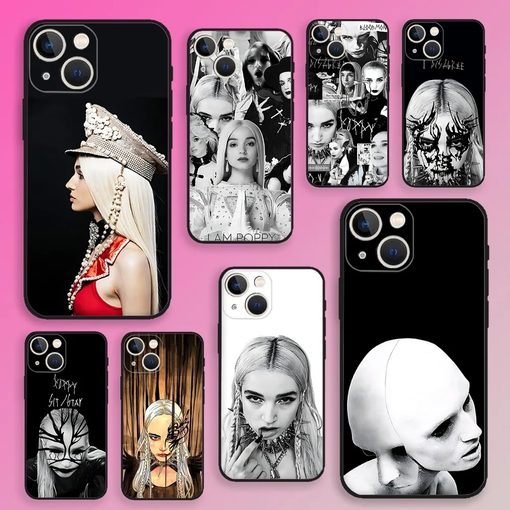 

Poppy I Disagree Phone Case For iPhone 16,15,14,13,12,11,Plus,Pro Max,XS,X,E,SE,Mini Soft Silicone Black Cover