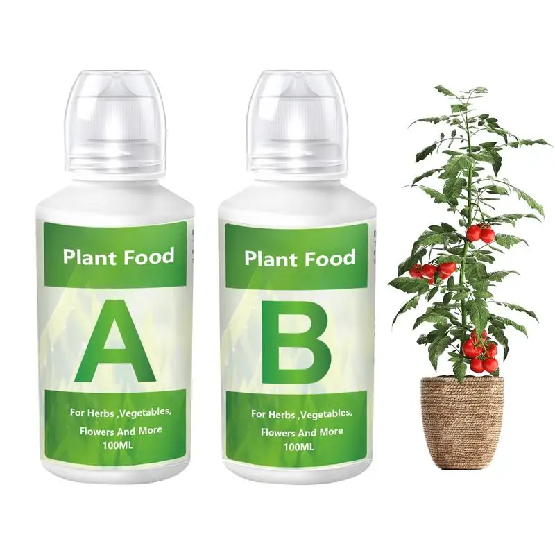 

new 2Pcs/Box General Hydroponics Nutrients A And B For Plants Flowers Vegetable Fruit Hydroponic Plant Food Solution For Outdoor