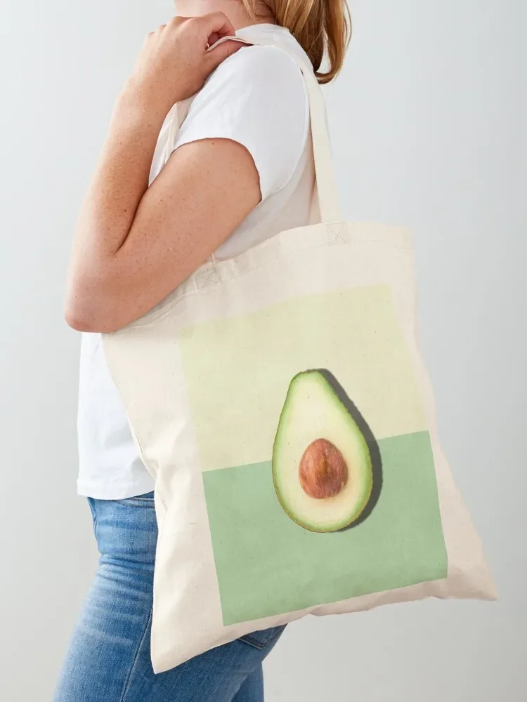 Avocado Half Slice Tropical Fruit Tote Bag eco bag folding cloth bag woman Women's shopping