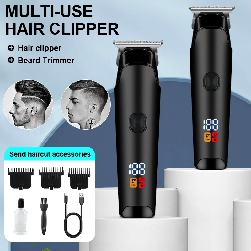 

Electric Hair Clippers Men Professional kit USB Rechargeable Men's Barber Hair Cutting Machine Beard Trimmer For Men Kids