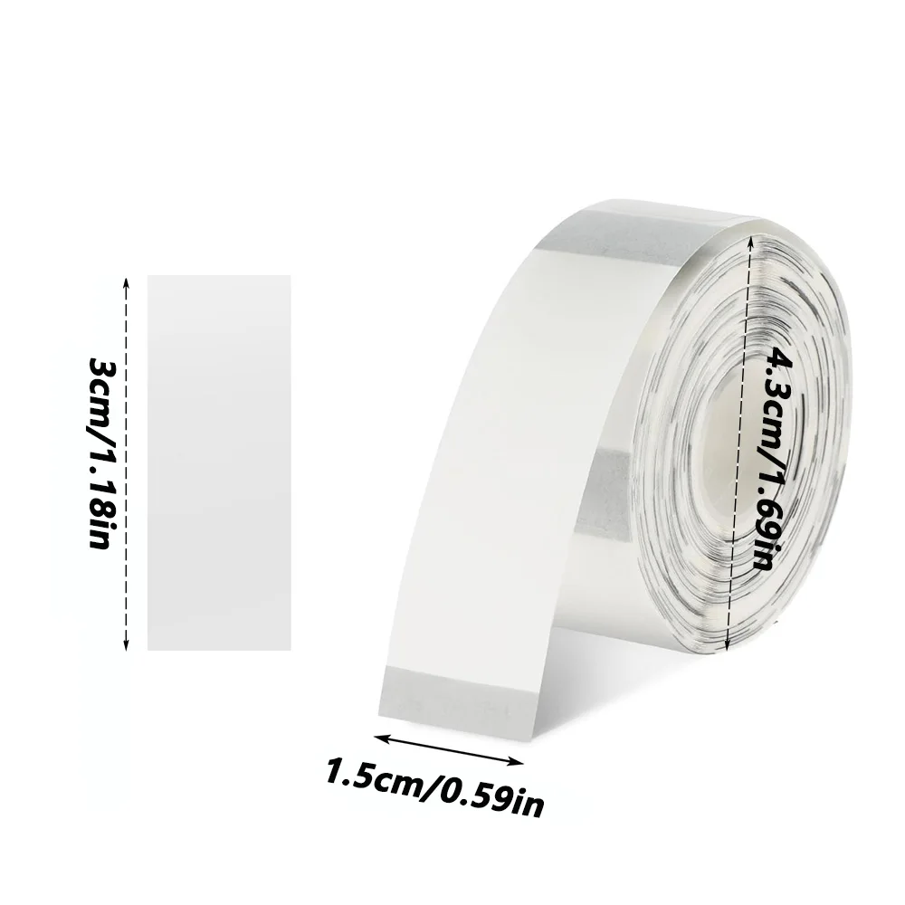 D30 Clear Label Q30 Transparent Thermal Label Tape 15mmx30mm Compatible with Q30s Printer Adhesive Paper for Labeling Cosmetics