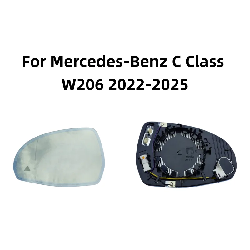 

For Mercedes-Benz C Class W206 2022-2025 GLC W254 High quality Car Dimming Heated Blind Spot Warning Rear Mirror White Glass New