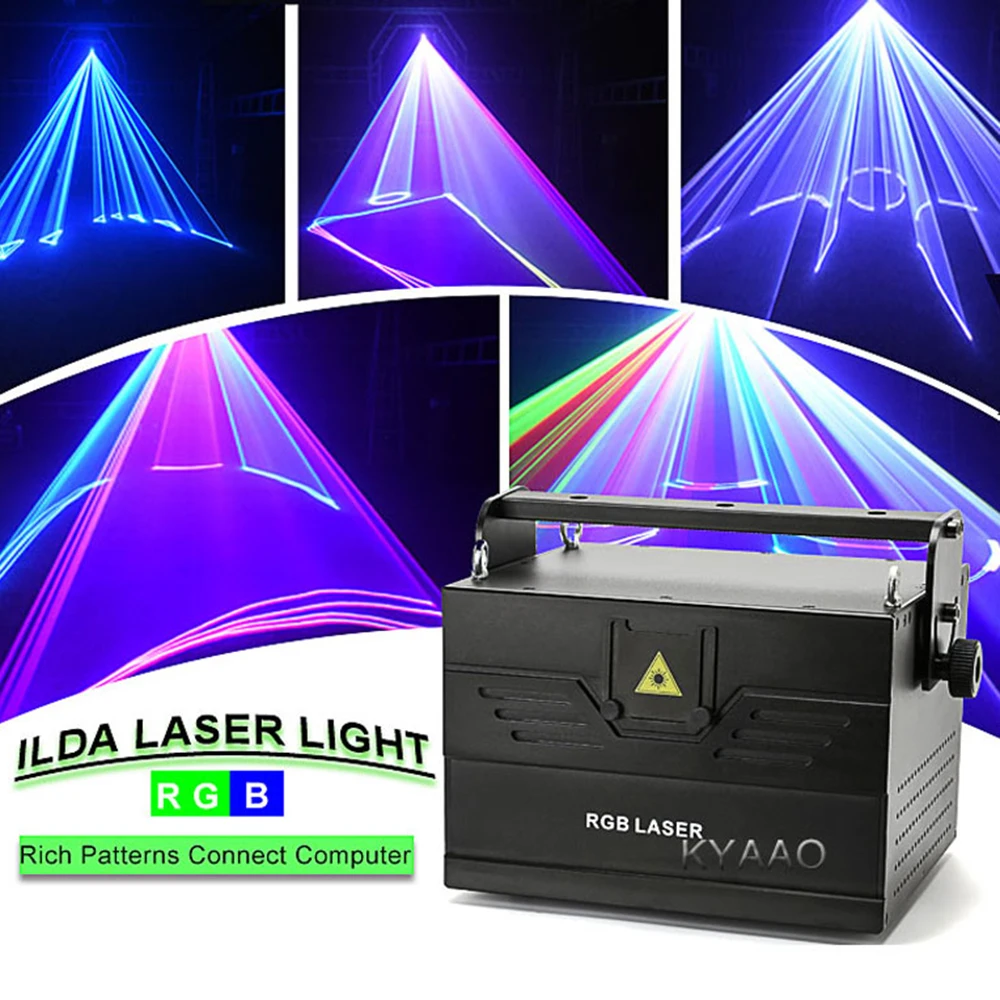 Imagem -04 - Ampliar Chassis Laser Pojector para Evento Professional Rgb Stage Lighting Effect Ilda Disco Party Device Club dj Animação