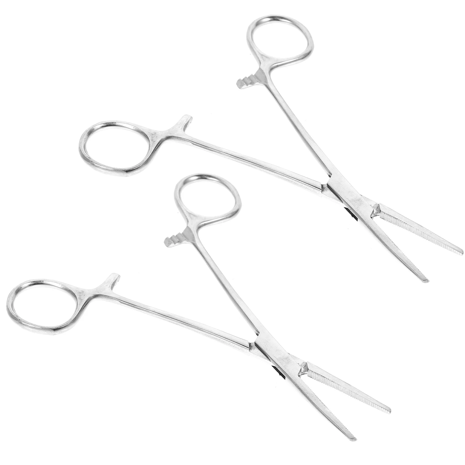 2 Pcs Pet Hair Pliers Wound Cleaning Forceps Stainless Steel Cupping Tweezers Hemostat Home Precision Epilating