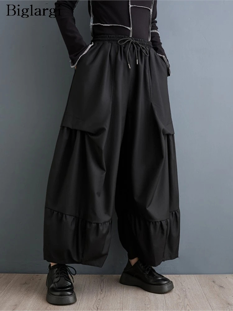 

High Waist Spring Long Pants Women Casual Loose Pleated Korean Style Ladies Trousers Wide Leg Fashion Oversized Woman Pants