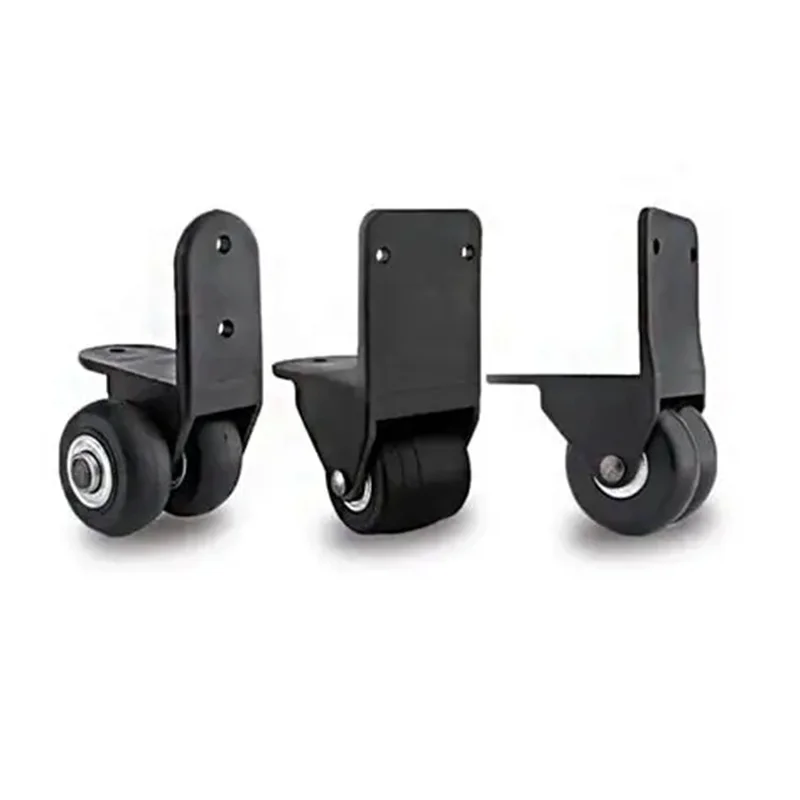 2Pcs Plastic PA Speaker Casters Rolling Wheel With L Bracket Replacement