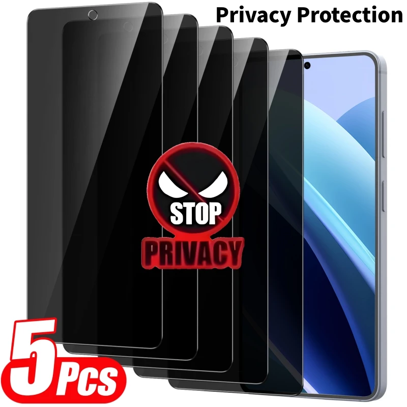 5 Stück Anti-Spionage-Displayschutzfolie aus gehärtetem Glas für Samsung Galaxy A14 A15 A16 A17 A24 A25 A26 A33 A34 A35 A36 A37 Sichtschutzfolie