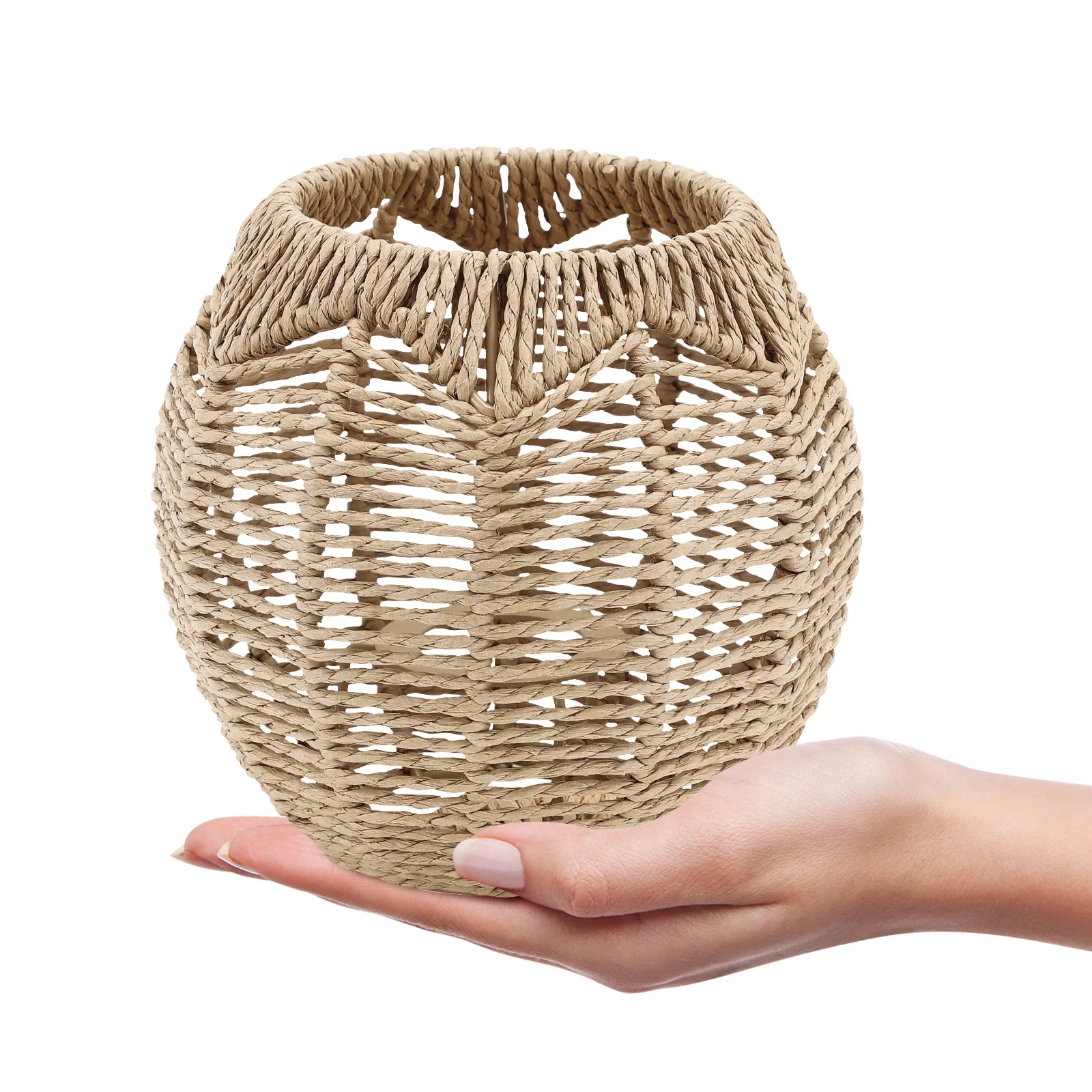 

Modern Style Lampshade Woven Chandelier Shade Handcrafted Rattan Lamp Cover Retro Home Lighting Fixture