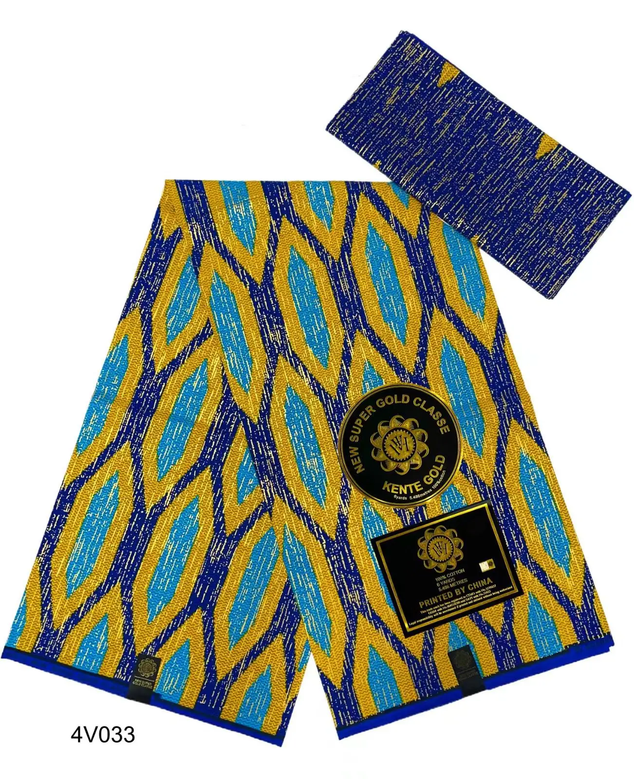 2024 New Arrival Holland Golden 4+2 Fashion de Gold Wax Fabric 100% Cotton Nigeria Ankara Wax Dutch High Quality Sewing Cloth T7