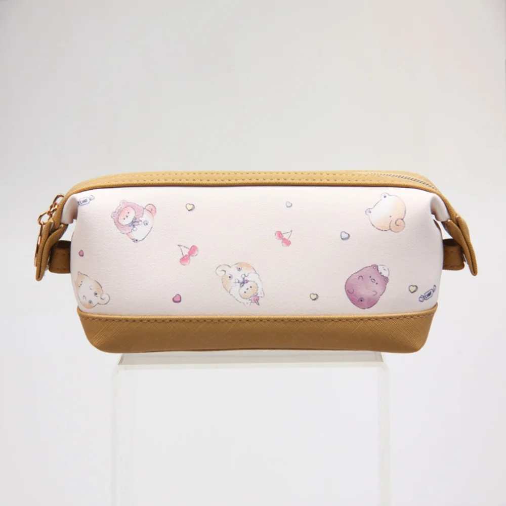 Cartoon Animals Pen Bag Multi-function Simple Stationery Organizer Portable Kawaii Creative Storage Bag Students Supplies