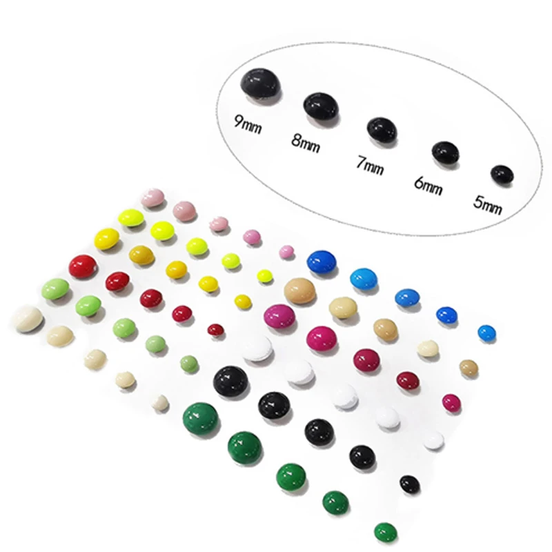 20Pcs Garment Rivets 5mm 6mm 7mm 8mm 9mm Dome Cap Rivets 4 Colors Coloured Domed Single Cap Rivets Studs Leather Sewing Crafts