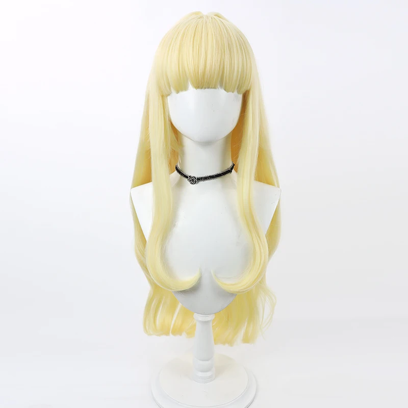 Tenkawa Kaoruko Perücke Anime Ich bewundere magische Mädchen, die über magische Mädchen sprudeln Cosplay lange gewellte blonde Haare Halloween Kostüm Perücken