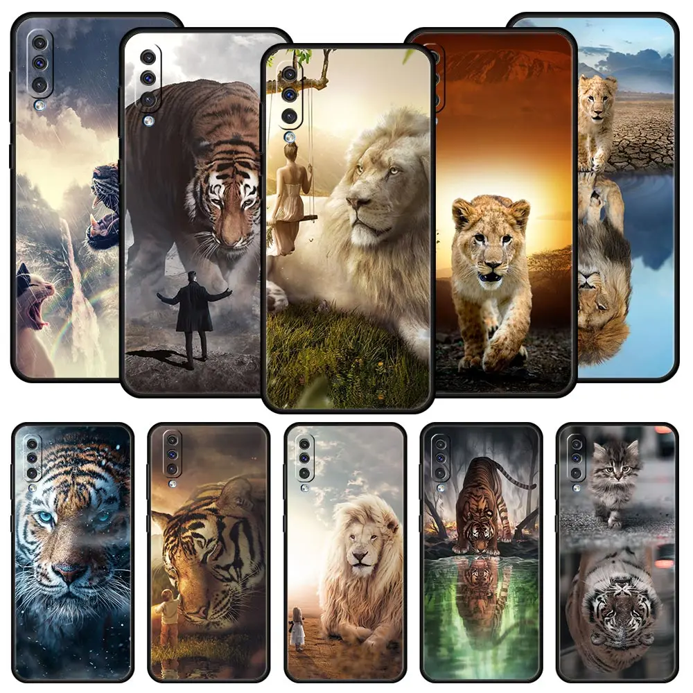 

Animal Tiger Lion Case For Samsung Galaxy A12 A22 4G A32 5G A72 A52 A70 A50 A20e A30 A02s A10 A20s A10s A40 A04 Phone Cover Soft