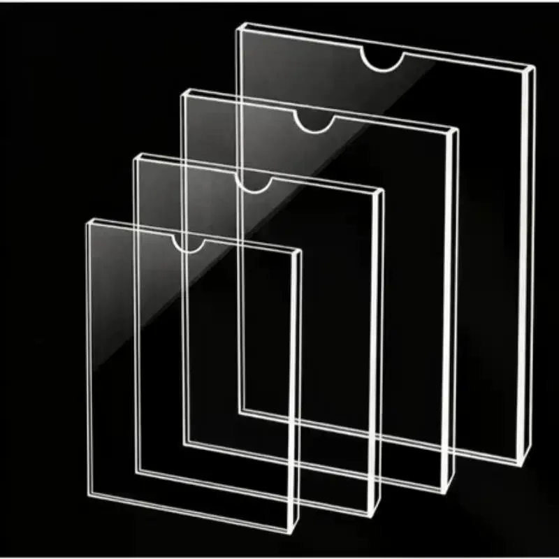 A4/A5 Clear Acrylic Wall Frame Wall Mount Sign Holder Certificate Frame Wall Picture Display Stand Single Double Layer Card Slo