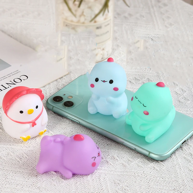 ZK20 Baby Cute Animals Bath Toy Swimming Water Toys Soft Rubber Float Squeeze Sound Kids Wash Play Funny Squeaky Bathing Gift