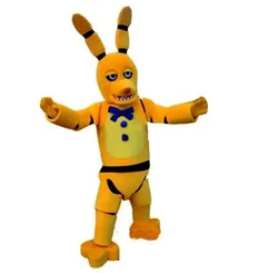 Christmas Creepy Yellow Rabbit Mascot Costume Bunny Adult Suit Fancy Dress Party Cosplay Halloween Carnival Holiday Birthday Gi