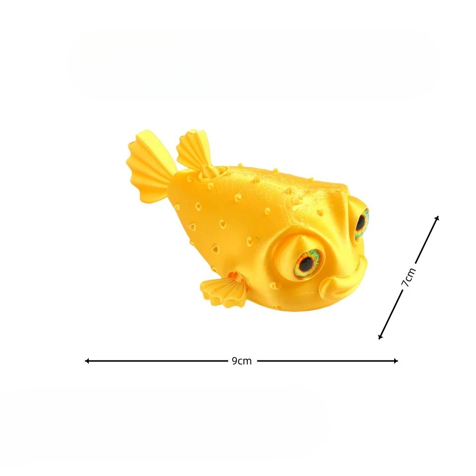 Jouet de Simulation de poisson poule pour enfants, impression 3D, dessin animé mignon, cadeau d'anniversaire pour garçons et filles, décoration d'ornement