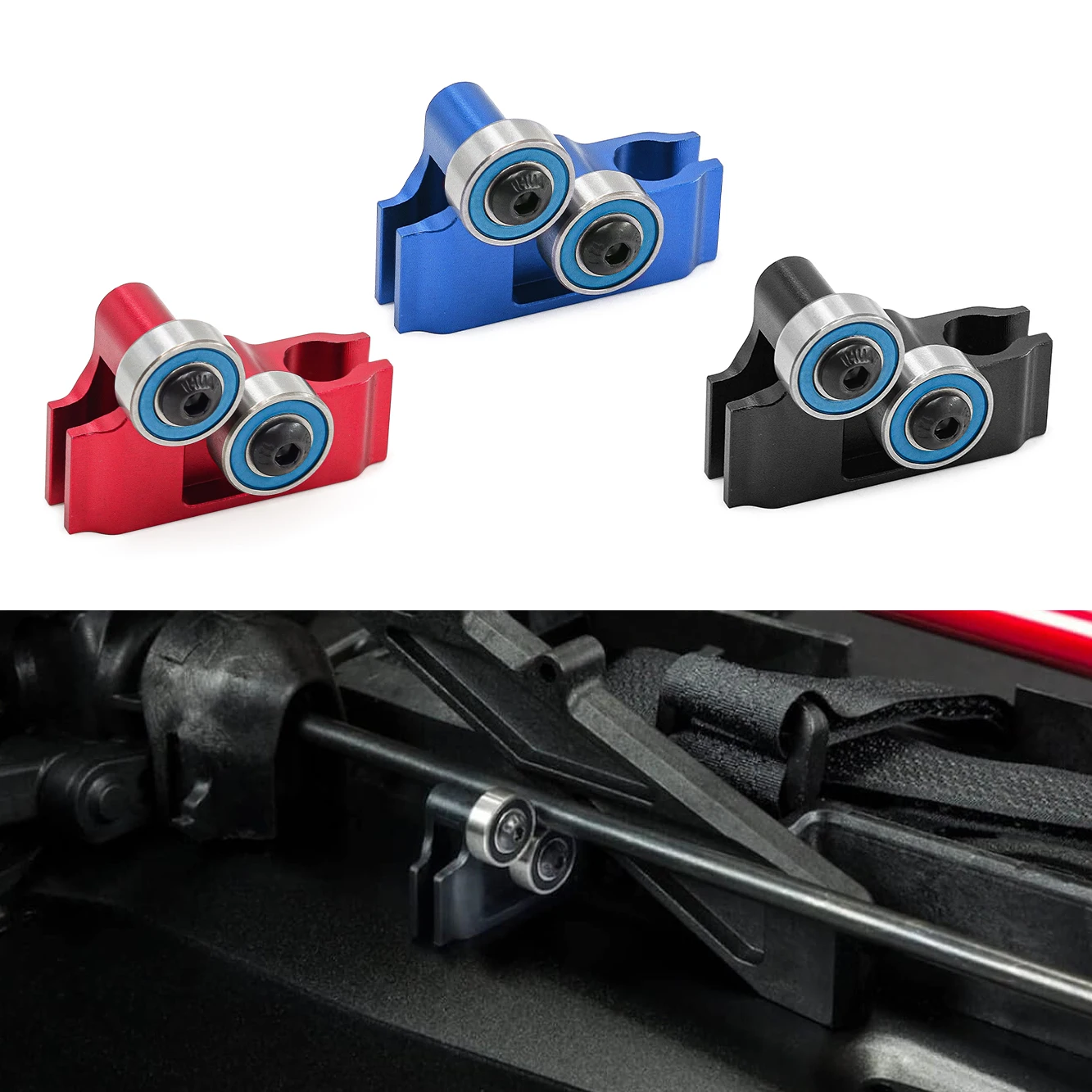 مجموعة دعم عمود المحرك المركزي من سبائك الألومنيوم متوافقة مع مخالفة مقياس Arrma 1/7، لا حدود لها، جناية # ARA311027