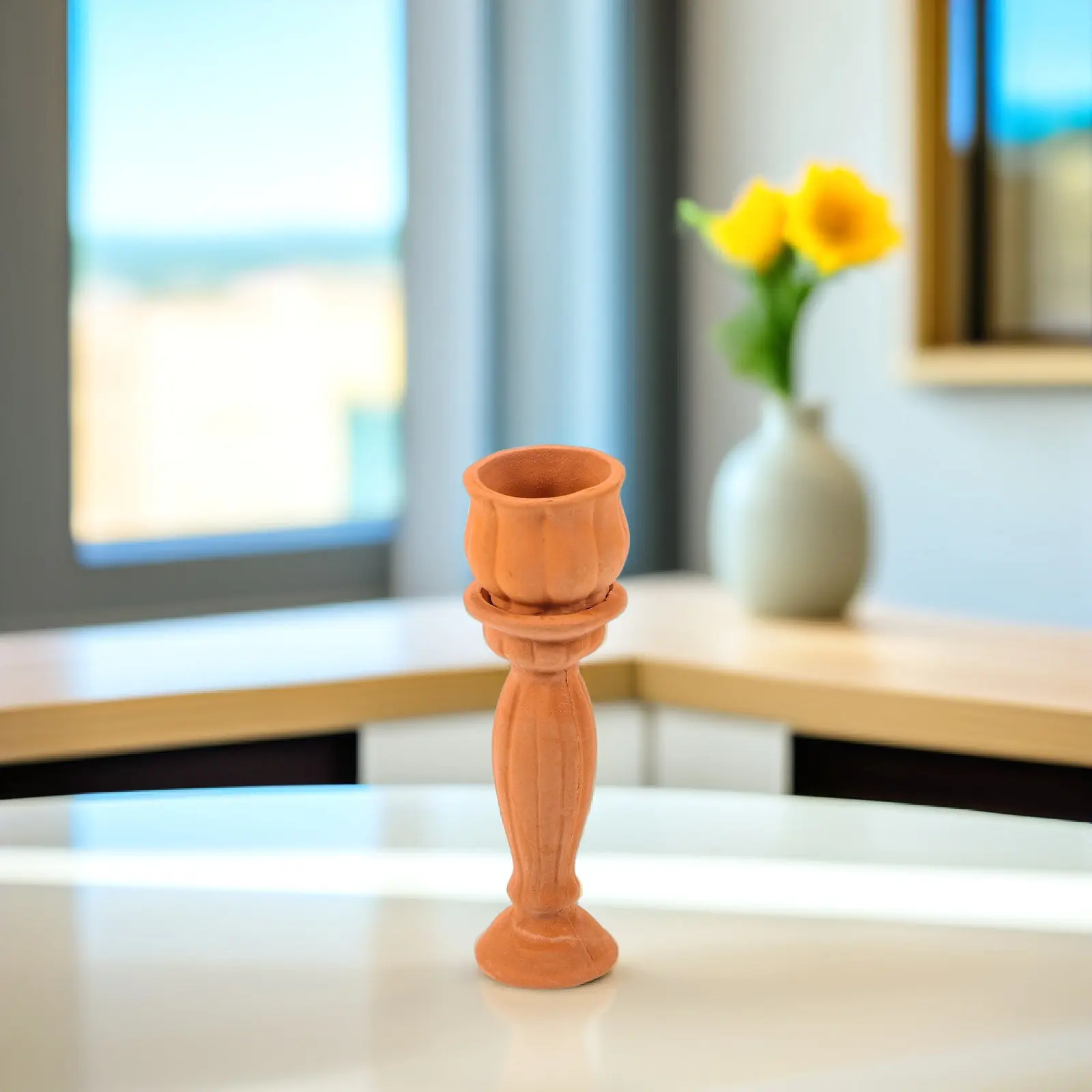 

Roman Column Ceramic Mini Flower Pot Dollhouse Decoration Miniature Planter for Home Office Decor Countertop Mini Garden Decor