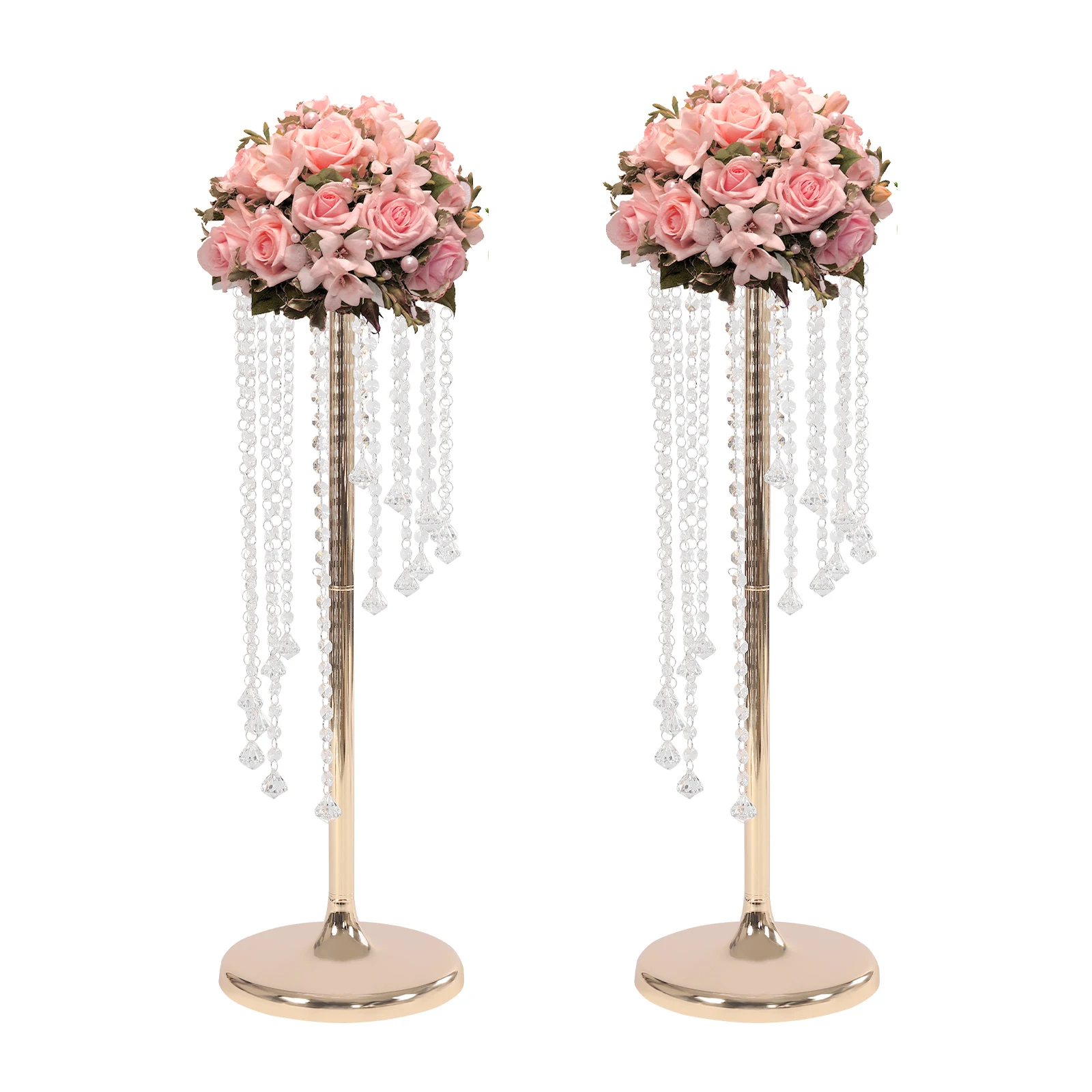 Modern Wedding Flower Stand Elegant Flower Rack Lightweight Diy Decor Floral Frame 2 Pcs 70cm