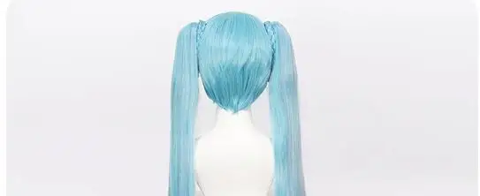 

Long Blue Gradiently Pink Synthetic Hair Cosplay Costume Wigs Chip Removable Ponytails + Wig Cap