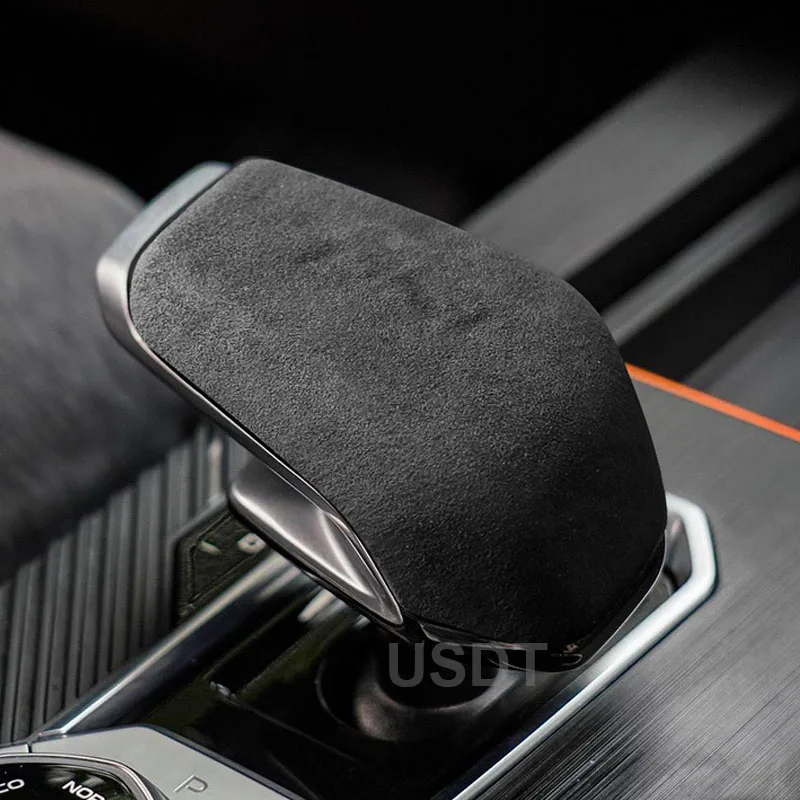 for Changan CS55 PLUS CS55Plus 2022 2023 2024 Interior Accessories Leather Car Gear Shift Knob Cover Suede Cap Protective Mat