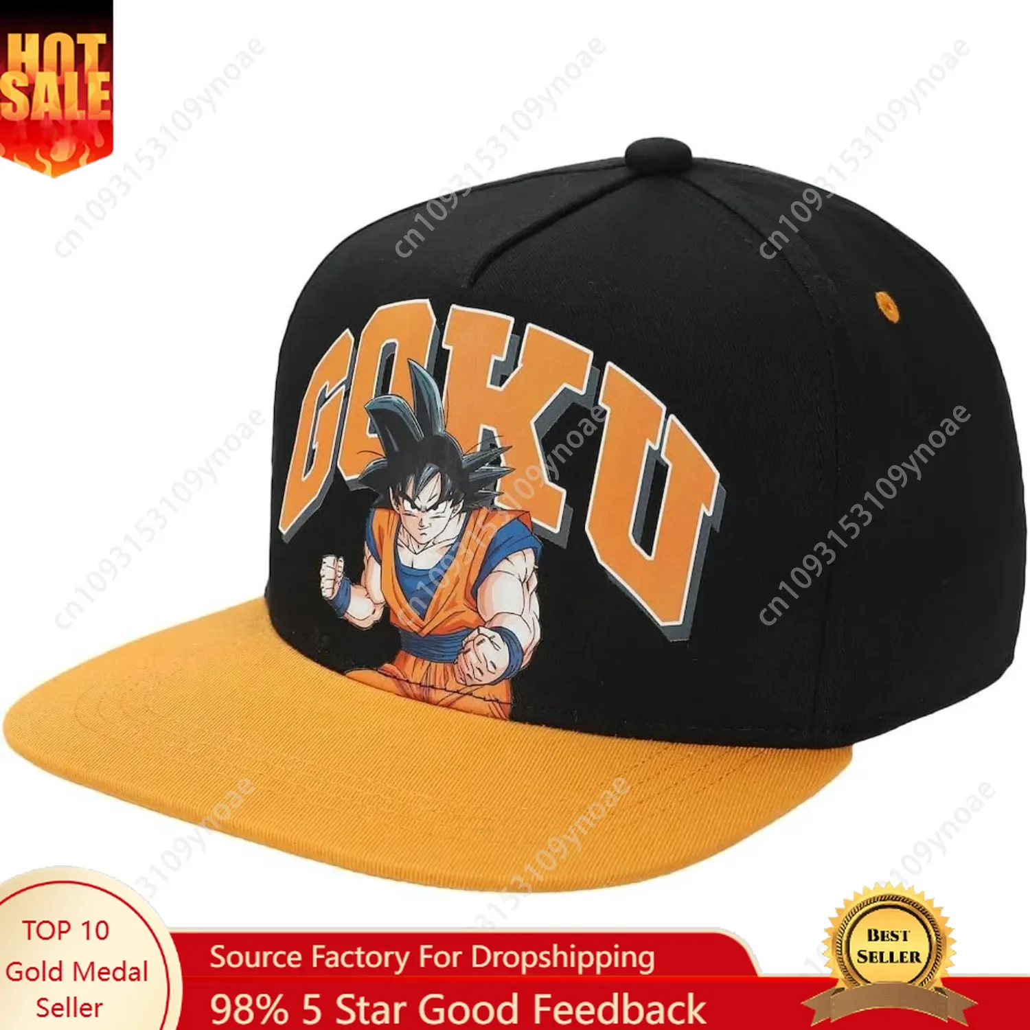 Bioworld Dragon Baseball Cap Ball Z Goku Orange Black Snapback Hat Animation Men Women Truck Hat Outdoor Dad Hat Unisex