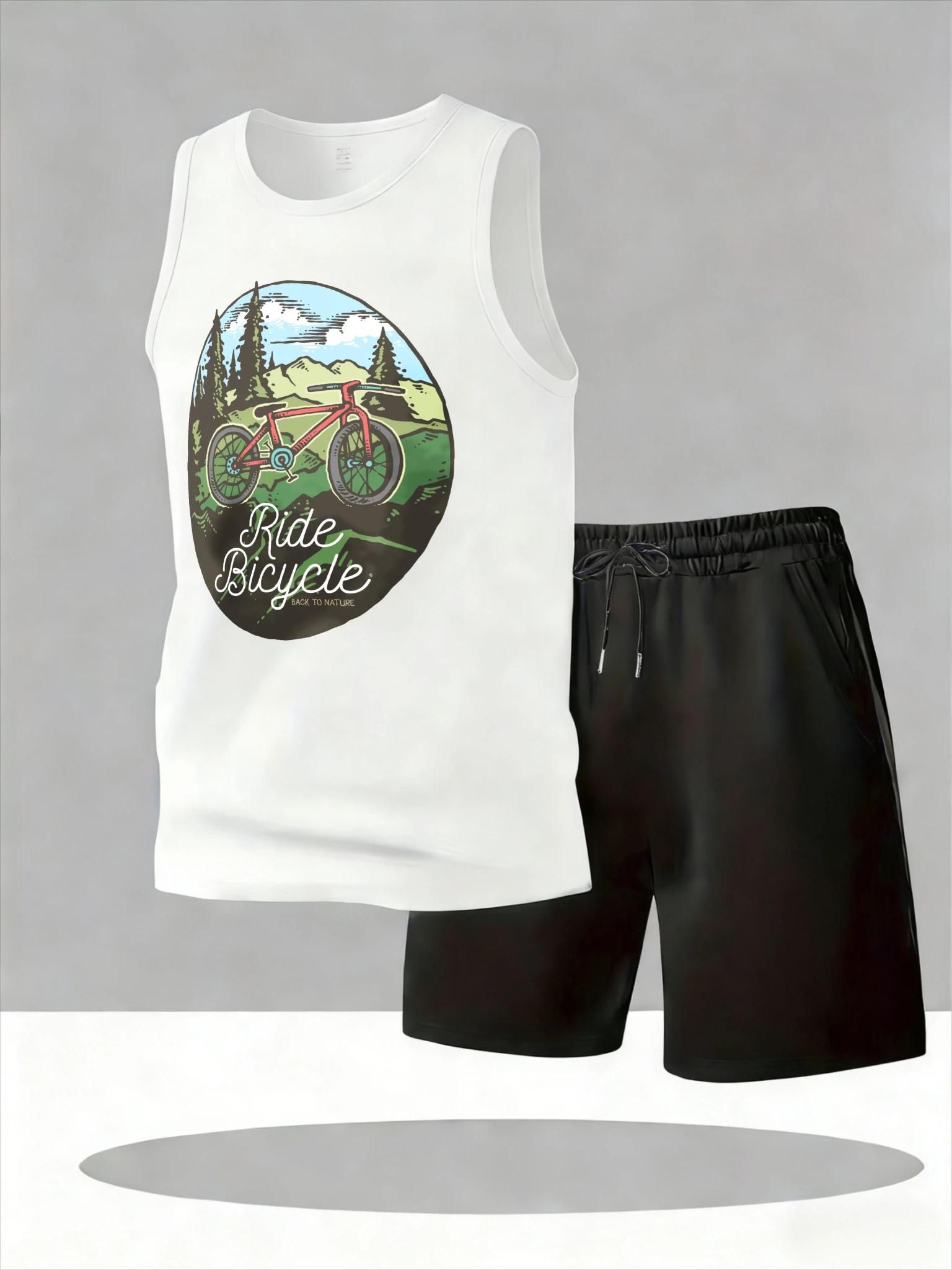 

Men's Tank Top Sets 2026 Summer Quick drying oversize Breathable seaside sports jogging suit sets for men running crewneck