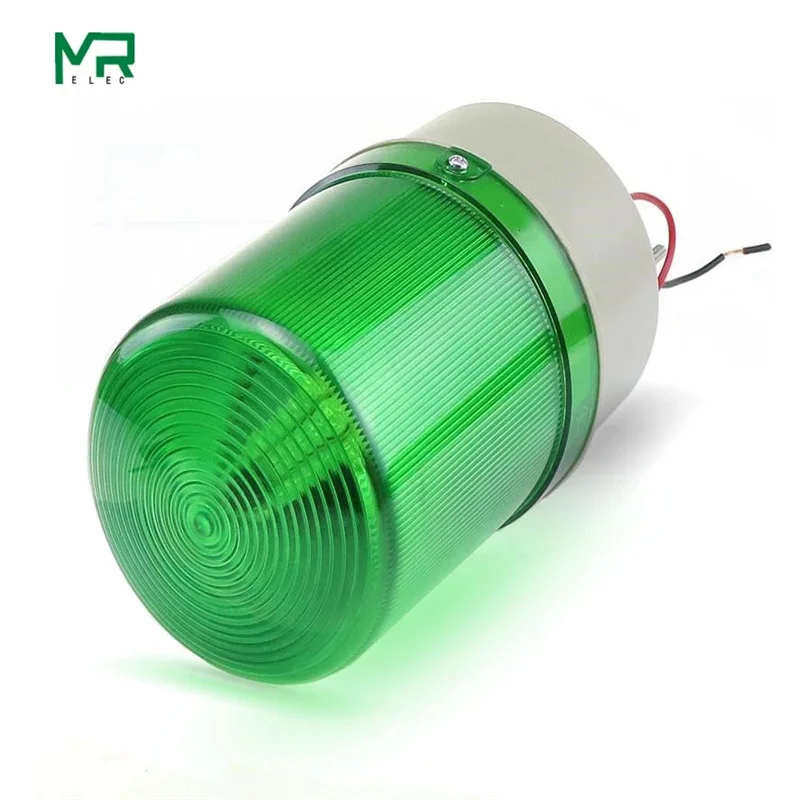 LED-1101 With voice Rotating rotary LED strobe Alarm Lamp light siren yellow blue red green LED warning light  12V 24V 110V 220V