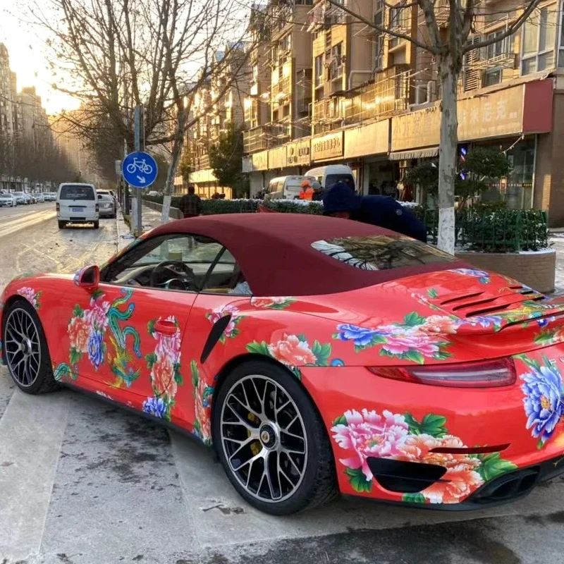 Customized Custom Design High Quality Colorful PVC Printable Car Vinyl Wrapping Stickers Rolls for Any Model Car Wrap Printing