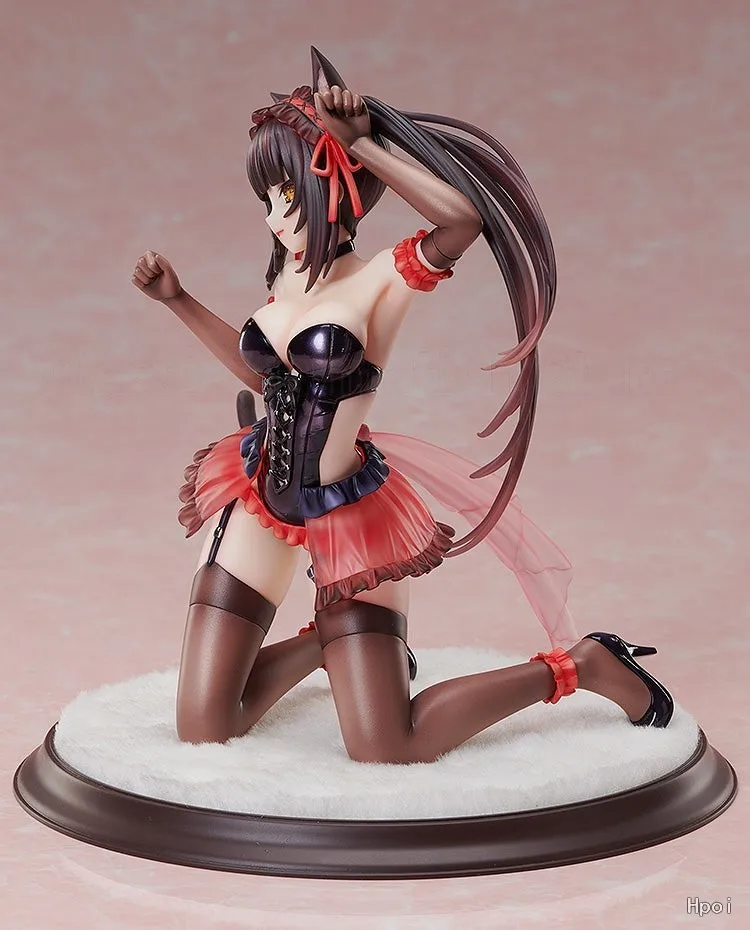 

【Оригинал】KADOKAWA KDcolle DATE A LIVE Kurumi Tokisaki Cat Ears 1/7 Модель игрушки