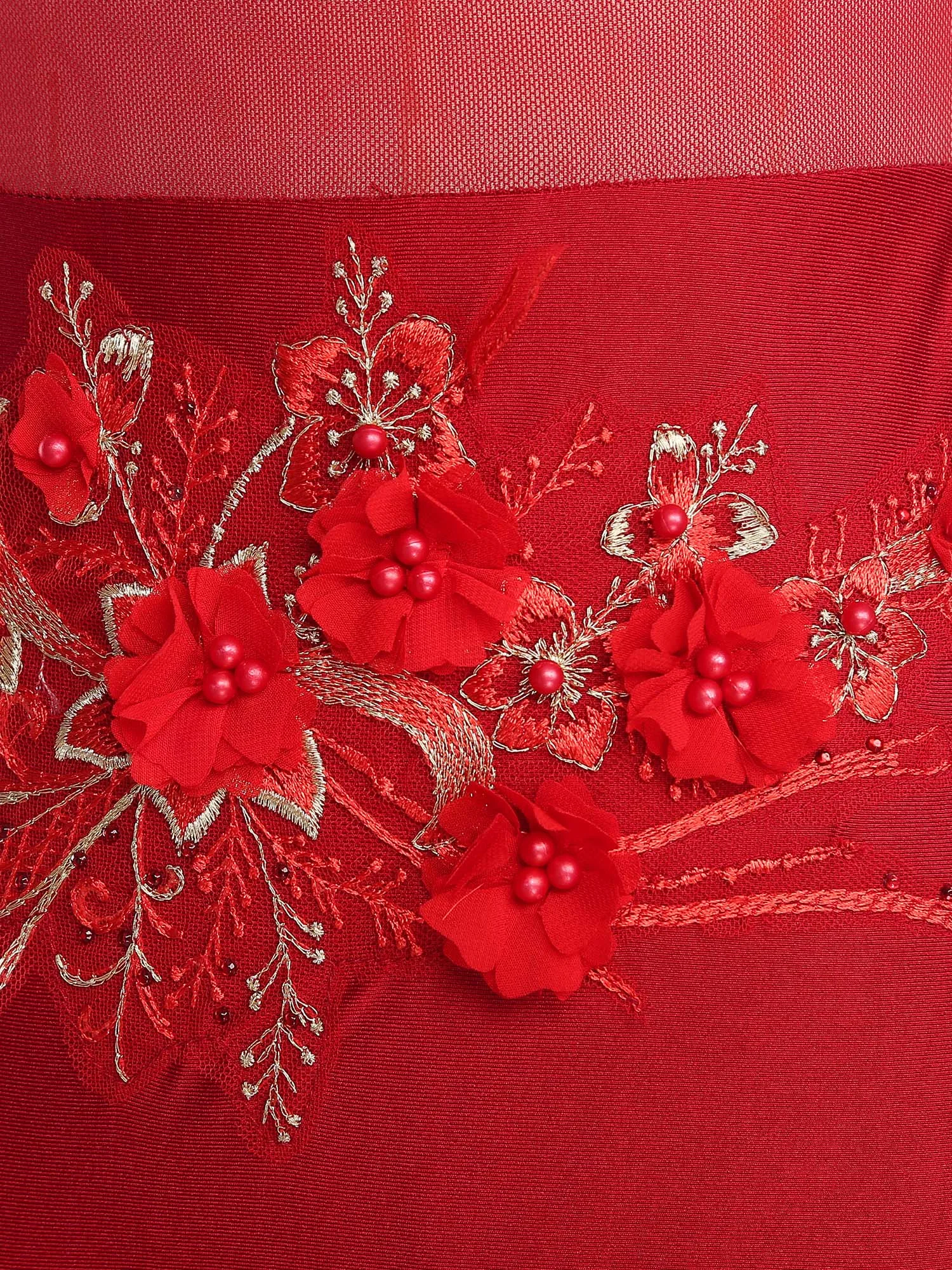 المرأة بلا أكمام فستان رقص معاصر غنائي ثلاثي الأبعاد زين زهرة التطريز انقطاع الظهر تراكب فستان متدفق #5