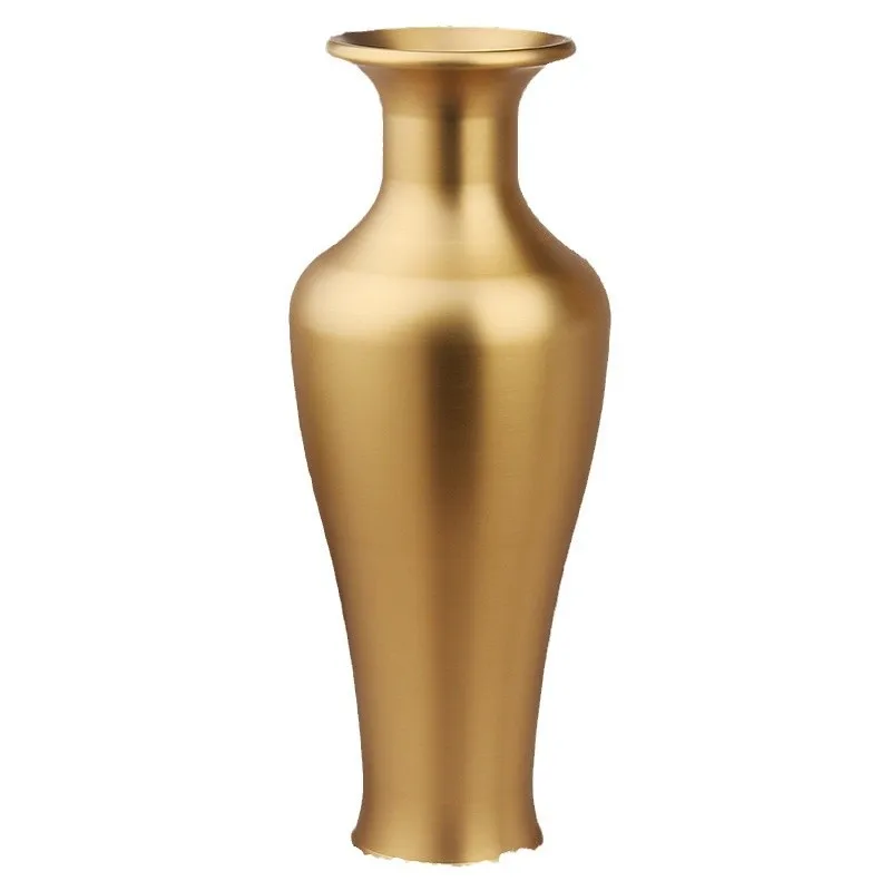 مزهرية نحاسية لتنسيق الزهور تأثيث المنزل أدوات زهور غرفة المعيشة على الطراز الصيني الجديد غرفة الطعام الفاخرة الخفيفة