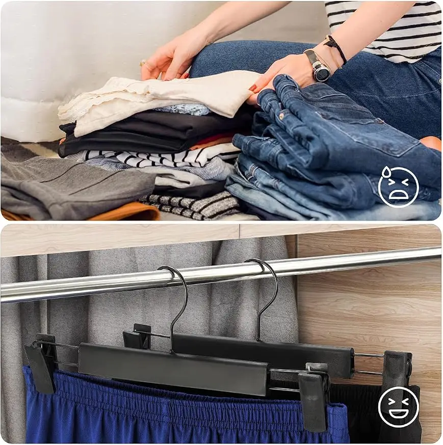 5/10/20 Stück, starke Klemmkraft, ausziehbare Hosenbügel, Rockklammern, winddicht und spurlos, geeignet für den Heimgebrauch, Bekleidungsgeschäfte, für große Herrenhosen, Damenhosen, Röcke – Detail 20
