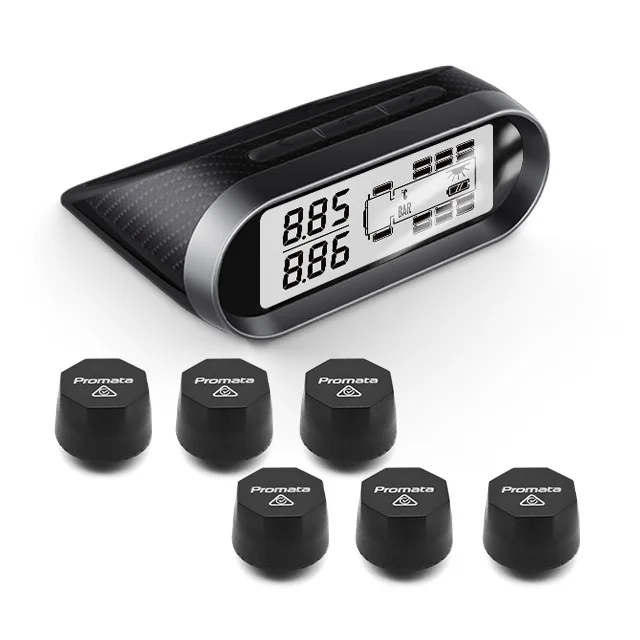 

Promata Truck Bus Universal Tpms System 2 6 10 14 Wheel Solar Charging Diy Universal Tpms Sensor for Rigid Truck