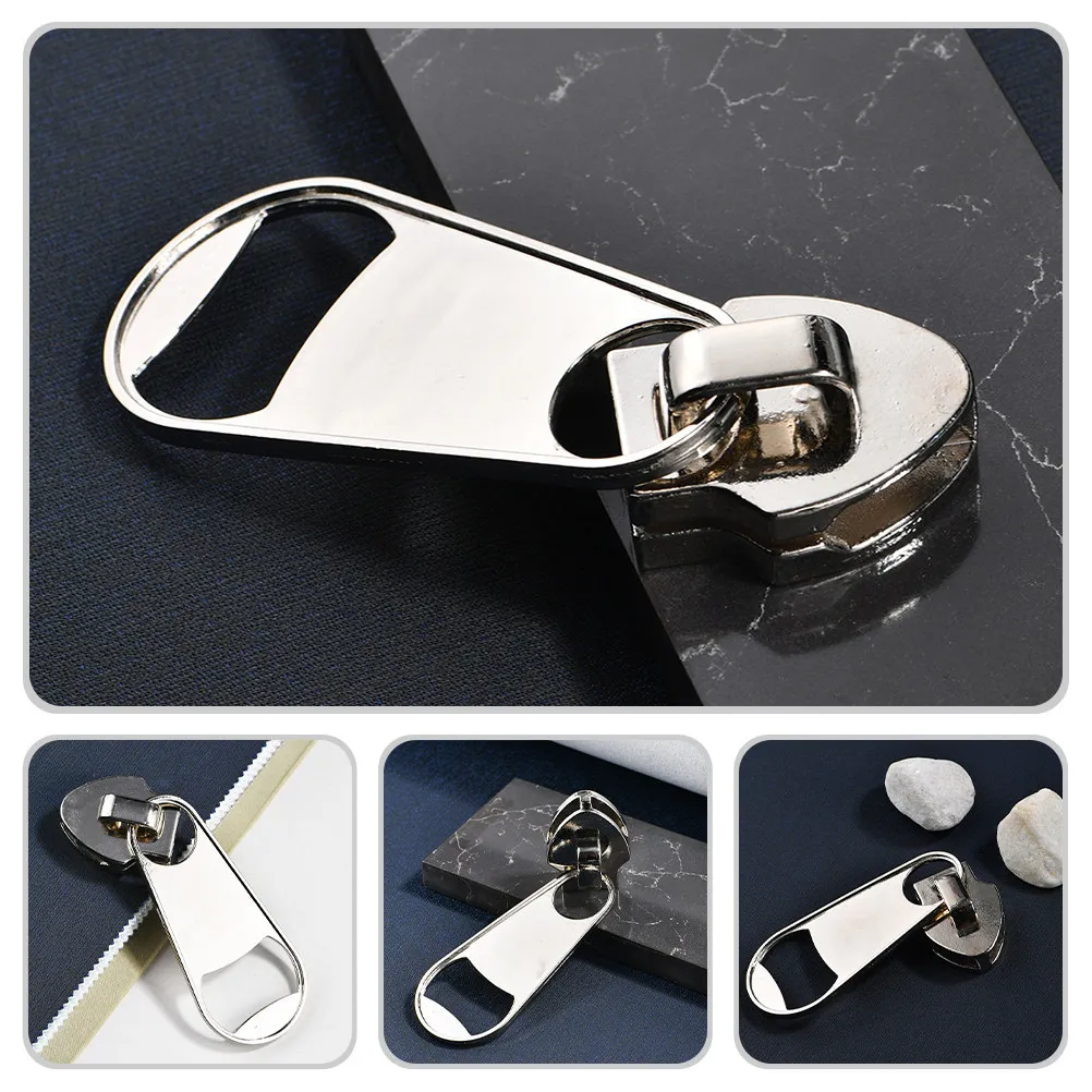 Zipper Head Metal Bottle Opener with Magnetic Suction Design Portable Decorative Beer Opener for Party Cocktail Graduation