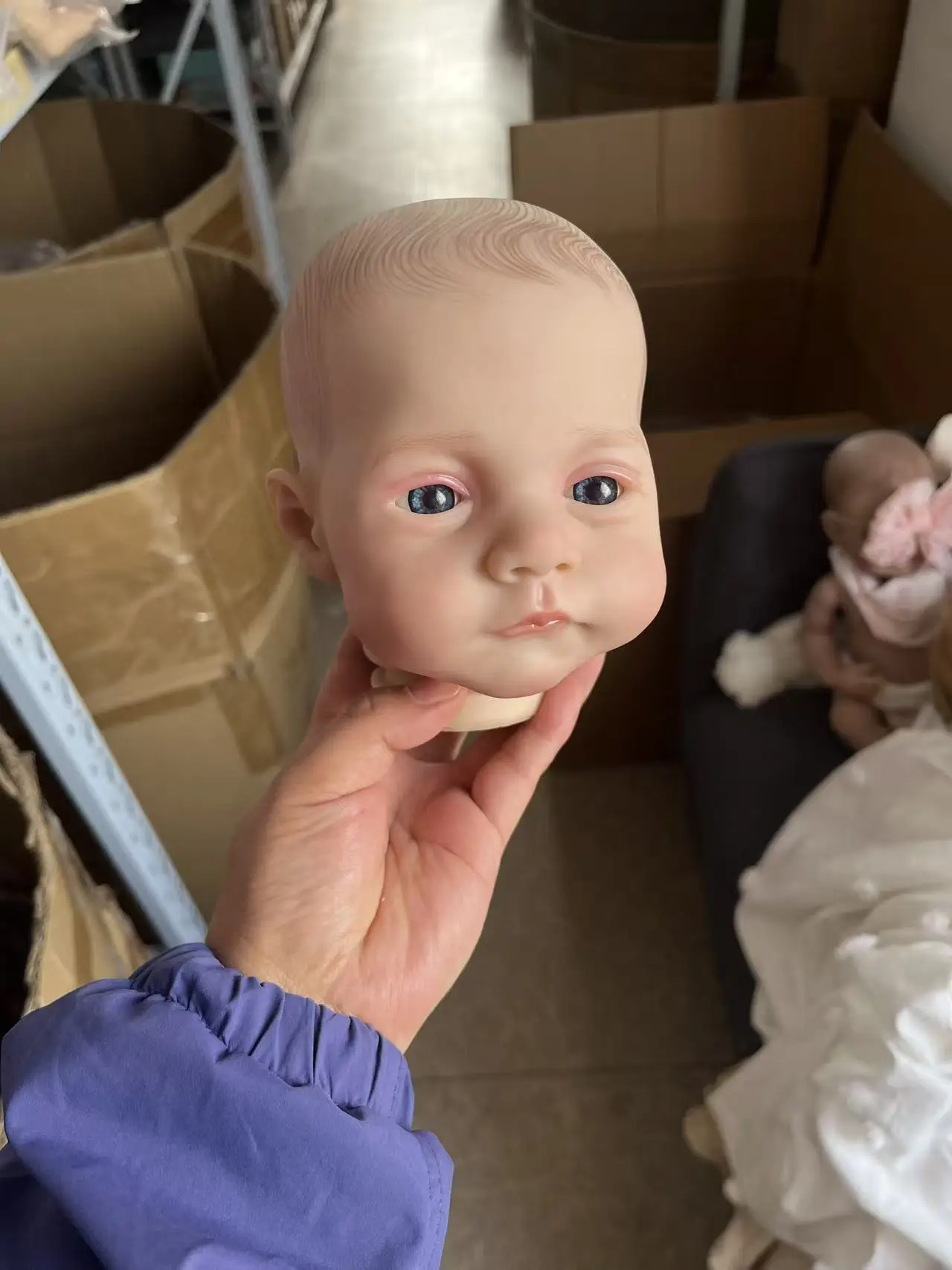 

19-дюймовый комплект куклы реборн Lily Awake Baby, ручная роспись, 3D кожа, ручная роспись, детали куклы Muñeca Kit Reborn COA в комплекте